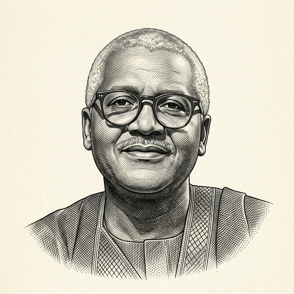 Aliko Dangote portrait illustration